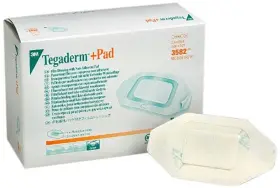 3582e 3m Tegaderm Pad Film Dressing Non-adherent 2 Inch X 4 Boxes Of 50 Envelopes