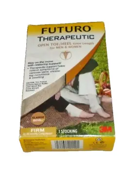 71051en 3m Futuro Tm Therapeutic Open Toe Heel To Knee Xl Beige 1 Stocking Firm New
