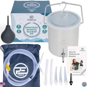 B06xsx61gs 3m Stainless Steel Enema Bucket Kit 2 Quart With 6.75ft Hose And 7 Tips Detox