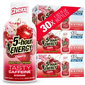783102 5-hour Energy Cherry Flavor 30 Count 1.93 Fl Oz Sugar Shot Extra Strength