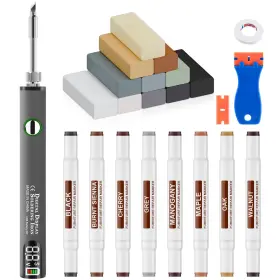 0258 A-heyida Laminate Vinyl Wood Floor Scratch Repair Kit Grey Hardwood Wax Sticks And Heat