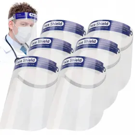 Ab Depot 652267599546 Face Shield Screen Protector - Full Transparent And Breathable 6 Pack