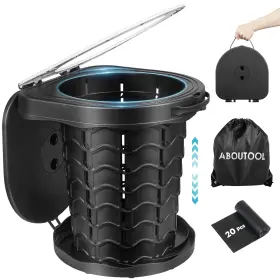 Zdmt-cgmb-bk01 Aboutool Portable Toilet For Adults Adjustable 13 15in Black 1pcs