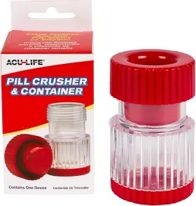 Pc12 Acu-life Pill Crusher And Grinder Daily Usage Safely Crushes Pills Vitamins Red