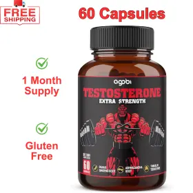 2164207 Agobi Testosterone Supplement For Men With Ashwagandha Tribulus Ginseng 60 Capsules