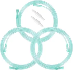 Agooteam 445018659612 3 Pack 7ft Oxygen Tubing With 2 Connectors - Crush Resistant Non-kinking