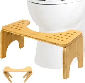 Ts-002-n Aimoptg Toilet Stool For Adult And Kids 8 Inches Squat Natural