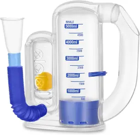Airaventus 445046084080 Incentive Spirometer Adult Breathing Exercise Device For Lungs Train