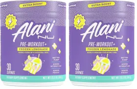 2283679 Alani Nu Pre Workout Powder Frozen Lemonade 300mg Caffeine 30 Servings Pack
