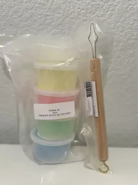 Alimed 714905058522 Theraputty 4 Piece Set - X-soft Soft Medium And Firm 2oz Each Button Hook