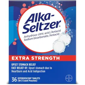 Alka-seltzer 016500603214 Extra Strength Heartburn Relief Effervescent Antacid Tablets