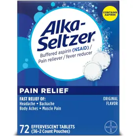Alka-seltzer 016500603627 Pain Relief Aspirin Effervescent Tablets For Fast 72 Count Alka-seltzer 016500603627 Pain Relief Aspirin Effervescent Tablets For Fast 72 Count