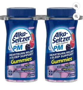 Ba57428 Alka-seltzer Pm Heartburn Relief Sleep Support Gummies 46 Ct Pack Of 2
