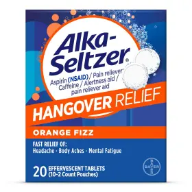 W10686-qkd-61523-g0324 Alka-seltzer Hangover Relief Effervescent Tablets Formulated 20 Count White