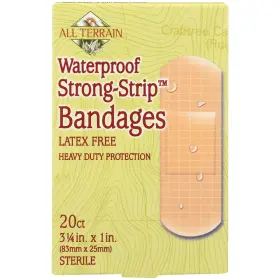 51198 All Terrain Waterproof Strong Strip Bandages 20 Ct