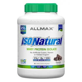 Amx22374 Allmax Whey Protein Isolate Chocolate 5 Lb 27g Per Scoop Isonatural Grams Zero