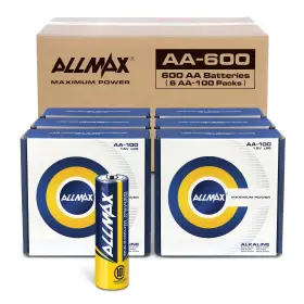 Sdj-06 Allmax Battery Alkaline Batteries Aa Lr6 1.5v 600 Count Pack Maximum Power Double Boxes Sdj-06 Allmax Battery Alkaline Batteries Aa Lr6 1.5v 600 Count Pack Maximum Power Double Boxes