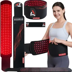 Allolo 199284431249 Portable Red Light Therapy Belt 180 Leds 660nm 850nm For Body Shoulder Waist
