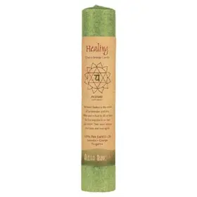 Aloha Bay 760860251041 Chakra Pillar Candle Healing Green 1