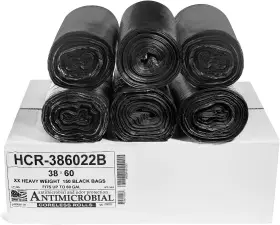 Aluf Plastics 735692029939 High Density Trash Bags 60 150 Count Pack Of 1 Black
