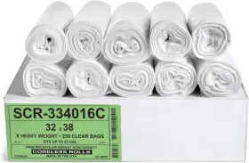 Aluf Plastics 735692030287 Trash Bags - Commercial 250 Pack Count Of 1 Clear