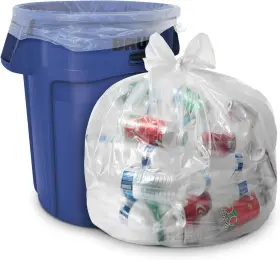 Csr332 Aluf Plastics 33 Gallon Clear Trash Bags - Inch X 39 1.5 Mil Eq