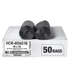 Hcr-405421b Aluf Plastics High Density Black Trash Bags 1 Count Pack Of 50