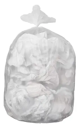 Amzc-3858c1.2-50 Amazon Basics 55 Gallon Trash Bags Garbage 1.2 Mil Unscented Clear