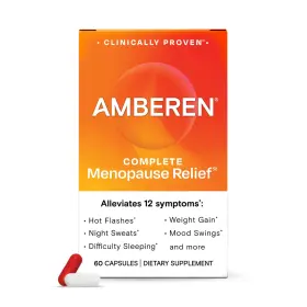 500013 Amberen Relieve Hot Flashes And Night Sweats - Menopause Support 120 Capsules