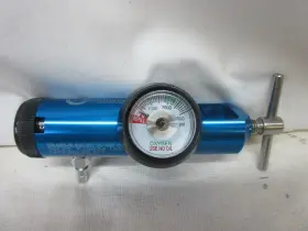 3500b American Bantex 3000 Max Brass-sleeved 50 Psi O2 Oxygen Regulator Blue