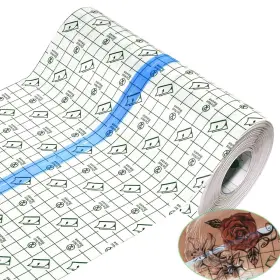 Anampion 762178930427 Tattoo Aftercare Waterproof Bandages 8 Inch X10 Yard Second Skin Bandage