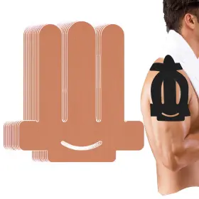 Anampion 762178930434 Kinesiology Tape For Shoulder Precut 12 Pcs Pain Relief Flesh