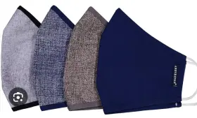Andy & Evan 193467101080 Lot Of 4- 4 Units Reusable Cotton Washable Cloth Unisex Face Masks L/xl