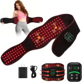 Rt018stbkus-002a Anhom Cordless Red Light Therapy Belt 5000mah Infrared Waist Wrap 10hz 40hz Pulse