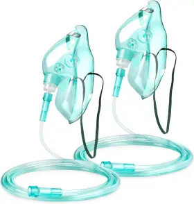 Ansnf 313036413479 2 Pack Oxygen Mask For Face Adult With 6.6ft Tube And Adjustable Elastic