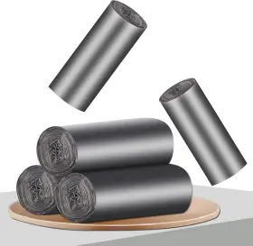 Aocoer 759598750469 Small Trash Bag 2 To 2.6 Gallon / 10 Liter Dark Gray Garbage 100 Count