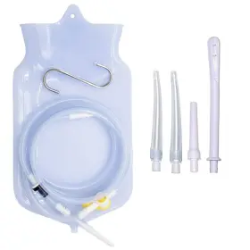 Aovioandy 702865502179 Enema Bag Kit Transparent Coffee 2 Quart - Silicone Bpa And Phtha