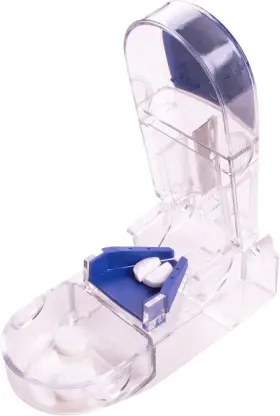 70068 Apex Ultra Pill Cutter - Splitter With Retracting Blade Blue And Clear