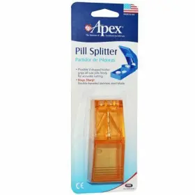 Apex Healthcare Products 076855700280 Pill Splitter Flexible V Shaped Grips Double Stainless Blade 1ct