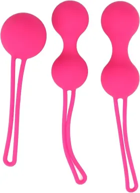 Syq-mhs-259 Armiika 3 Pcs Set Ke-gel Ball Weight Massager For Women Beginner Pelvic Rose Red