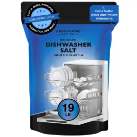 Aromasong 075008674225 Get Spotless Dishes Every Load - Dishwasher Salt 19 Lb
