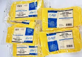 Lpt165dyl Asp Medical 6 Pairs Non-skid Double Tread Patient Slipper Socks Yellow Size Adult 3xl