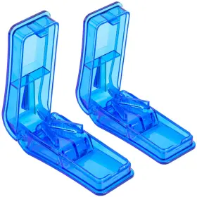 Avidace 751450970039 2pcs Pill Cutter Professional Splitter For Cutting Small Dark Blue