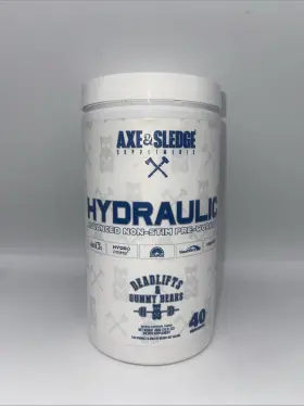 Axe & Sledge 810164580627 Hydraulic Stim Free Pre Workout Powder Performance Pre-workout Exp 09/27