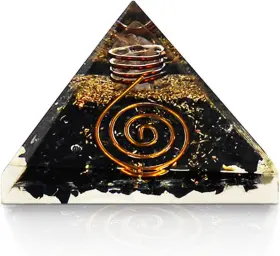 Ayana Wellness 742137716521 Crystals Piezo Electric Orgonite Pyramid With Bionized Black