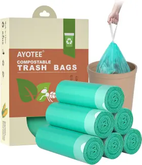 Ayotee 720310694460 Compostable Trash Bags 4 Gallon 100 Count Pack Of 1 Green