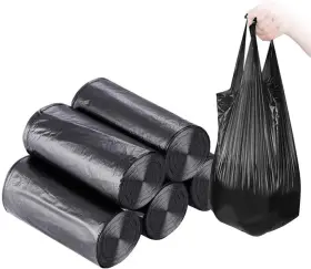 Baiyeuso 777562117599 Small Trash Bags 5 Rolls 46x60 Cm 100 Pcs 4 Count Pack Of 1 Black