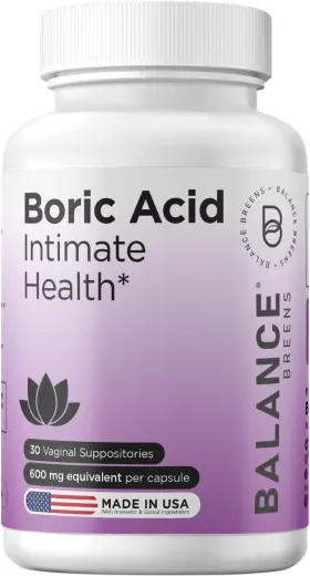 Boric-p1 Balancebreens Boric Acid Suppositories For Women 600 Mg 30 Vaginal Count Pack Of 1
