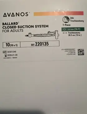220135 Ballard 20 Pcs Closed Suction System
