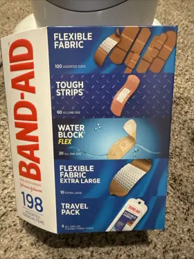 Band-aid 381372020378 Adhesive Bandages Assorted 198-count New Sealed